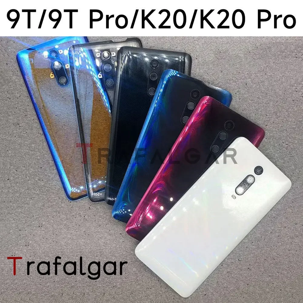 Transparent Glass Battery Back Cover For Xiaomi Mi 9T Pro Redmi K20 Pro Rear Housing Door Panel Case+Camera Lens Replacement