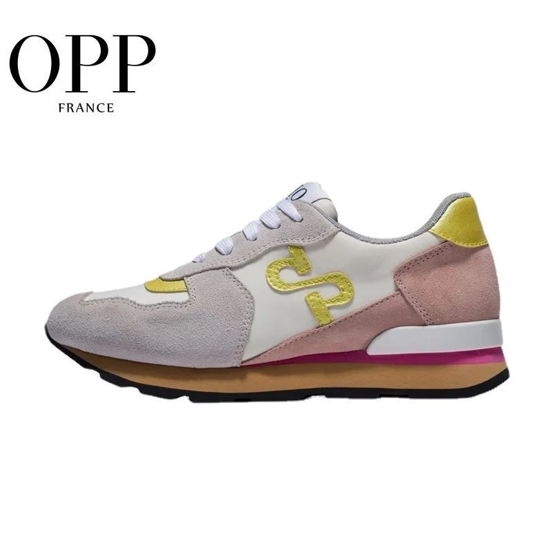 OPP Women's Shoes Cow Sude Sneakers Women's Fashion Non-slip Running Shoes Light Weight Casual Travel  Shoes