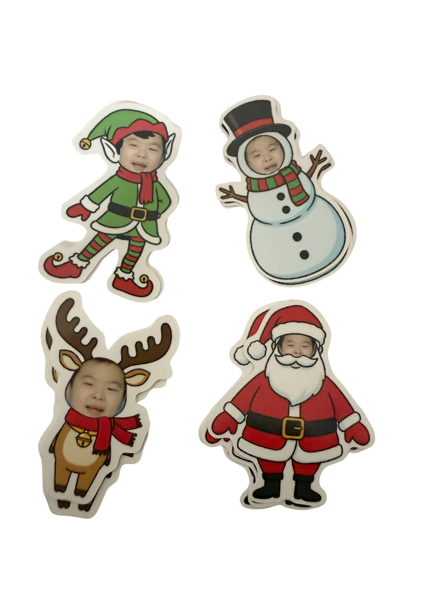 50 Stück Weihnachts-Aufkleber zum Selbstgestalten, Vinyl-Aufkleber, Etiketten, gestanzte, personalisierte Geschenkverpackung, Weihnachtsfeier-Dekorationen – Detail 3