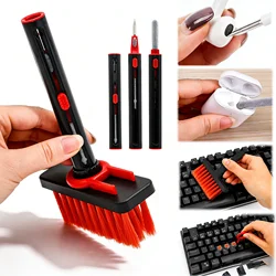 Kit de cepillo de limpieza de teclado 5 en 1, extractor de teclas, limpiador de auriculares para Airpods Pro 1, 2, 3, herramientas de limpieza de estuches de auriculares Bluetooth