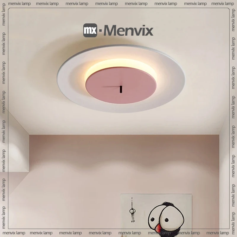 Imagem -03 - Menvix Macaron Lâmpadas de Teto Luzes Led para o Quarto Quarto Lâmpada Inteligente Luminária Ultrafinos Sala