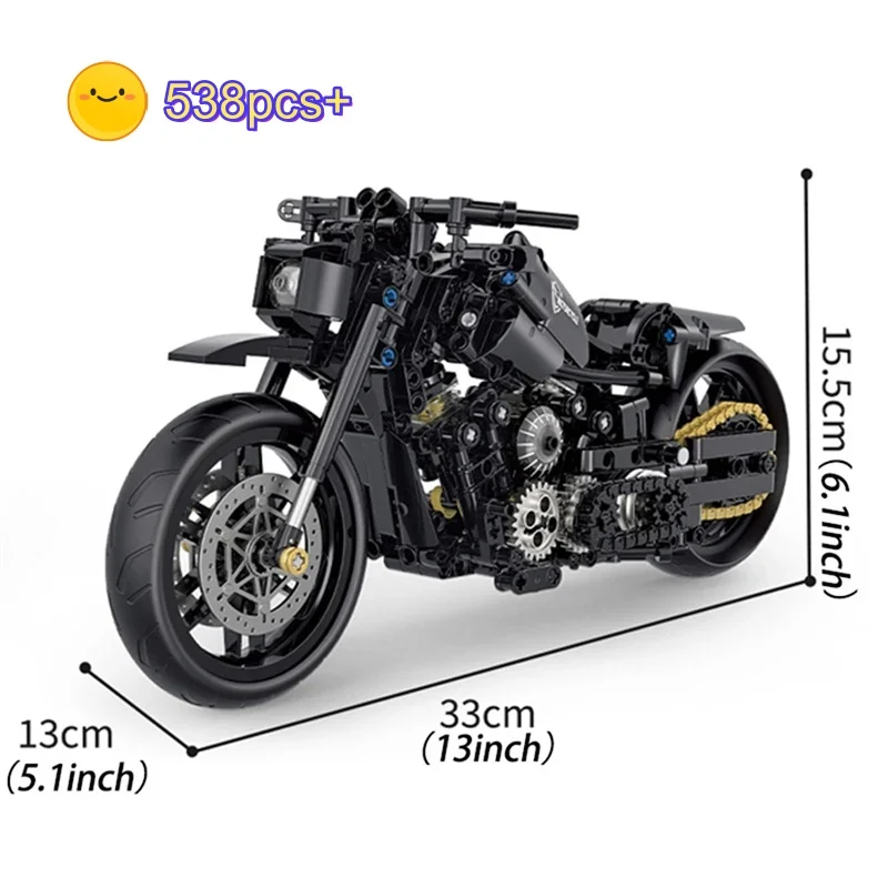 

Технические строительные блоки для мотоциклов, кирпичи, гоночный автомобиль для мотоцикла, MOC, сборная модель автомобиля, игрушка для детей, подарки на Рождество и день рождения