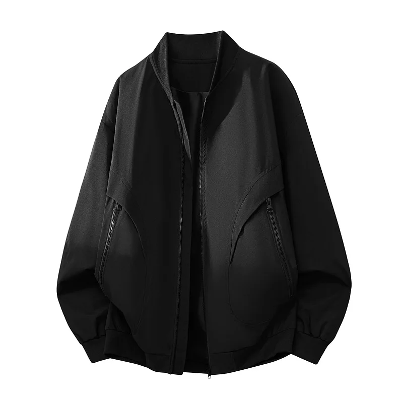 

Men's jacket American bomber jacket for men casual loose outdoor overwear standing collar breathable jacket men's clothes