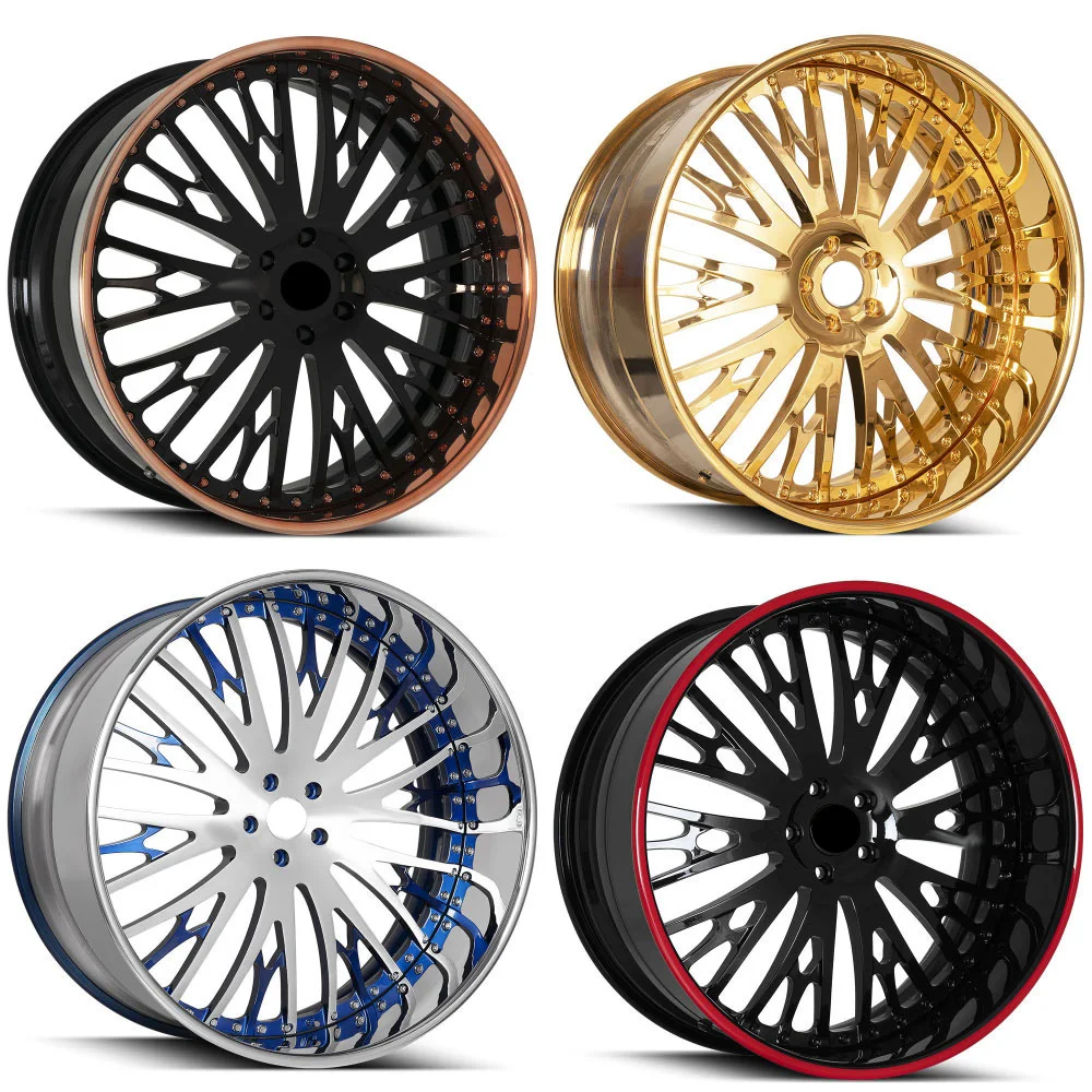 SYG-1011 Custom Forged 2 Piece Deep Concave Wheels PCD 5x120 5x130 16 17 18 19 20 24 26 28 Inch Rims for Passenger Car Wheel
