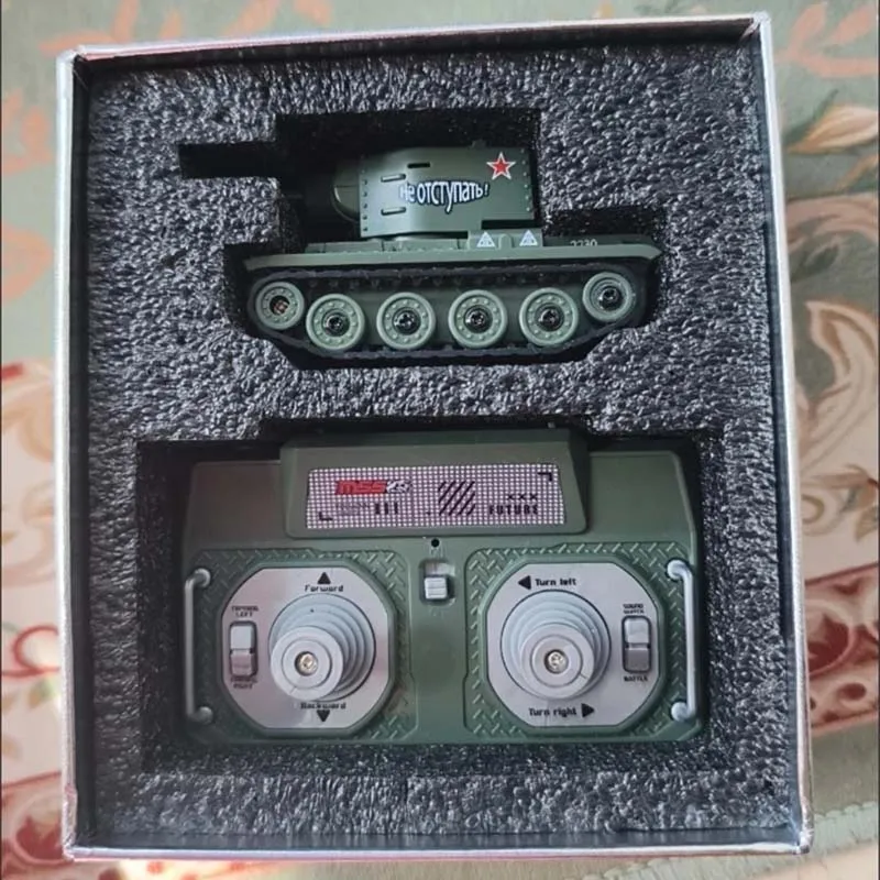 RC Car 1:64 2.4G Mini Remote Control Tank Desktop Remote Control Tank Modle Toy Simulation Infrared Battle Competition Boy Gift