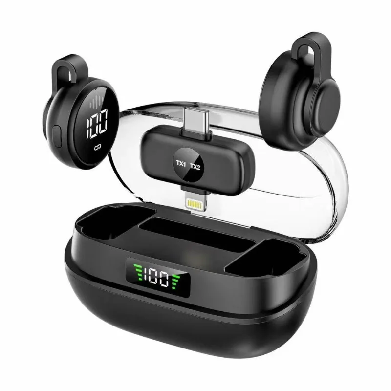 The Wireless Lapel Microphone Is Suitable for Use in Live Broadcasts, Radio Programs, and Other Occasions.