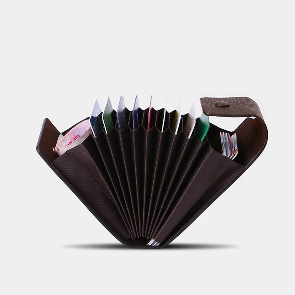 

Coffee Color Multifunction Certificate Storage Bag for Man Male Men Simple Design PU Durable Lightweight Fashionable