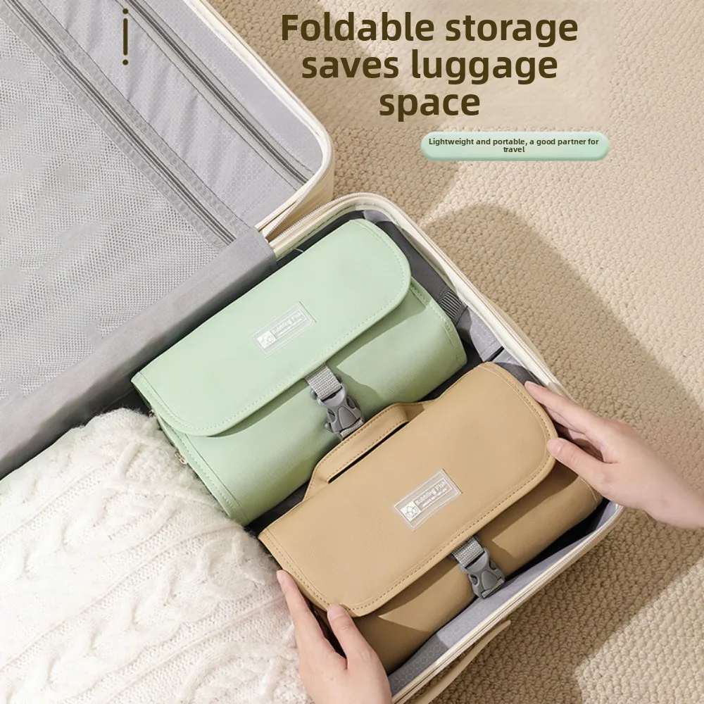 

Large Capacity Dry and Wet Separate Toiletries Bag Detachable Waterproof Nylon Makeup Bag Skincare Storage Multifunctional