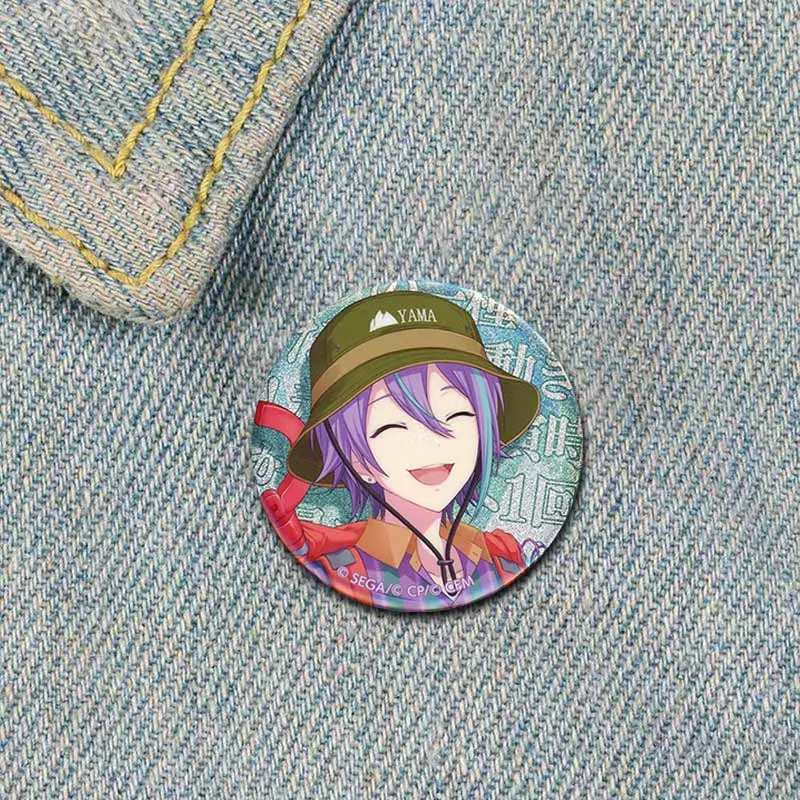 32/44/58mm Anime Figure Lapel Pins Round Project SEKAI Wonderlands×Showtime Kamishiro Rui Tin Plate Badge Brooch Fans Gifts