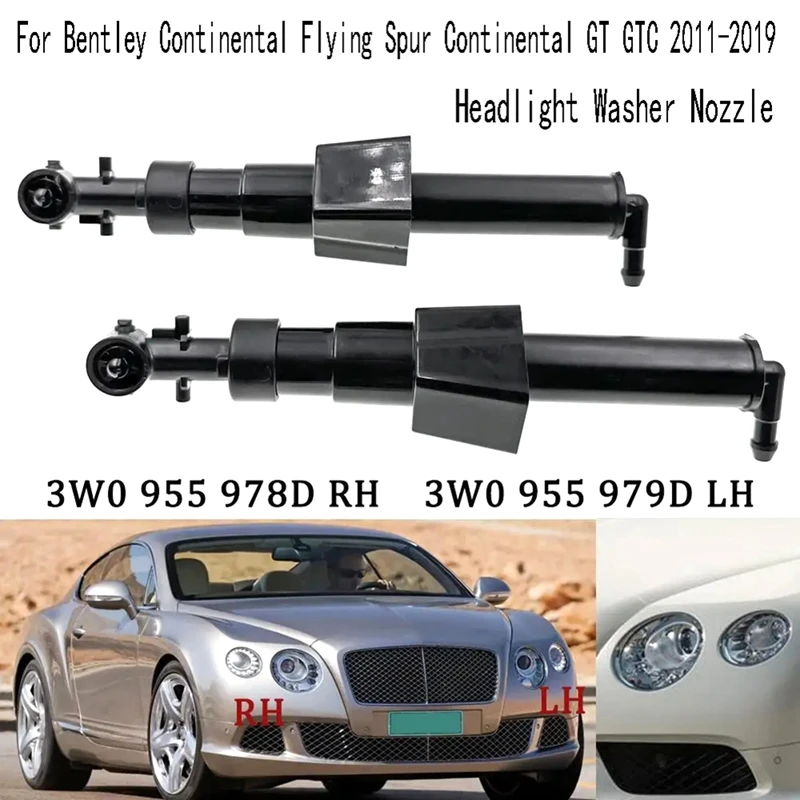 Car Headlight Washer Nozzle For Bentley Continental Flying Spur Continental GT GTC 2011-2019 Accessories