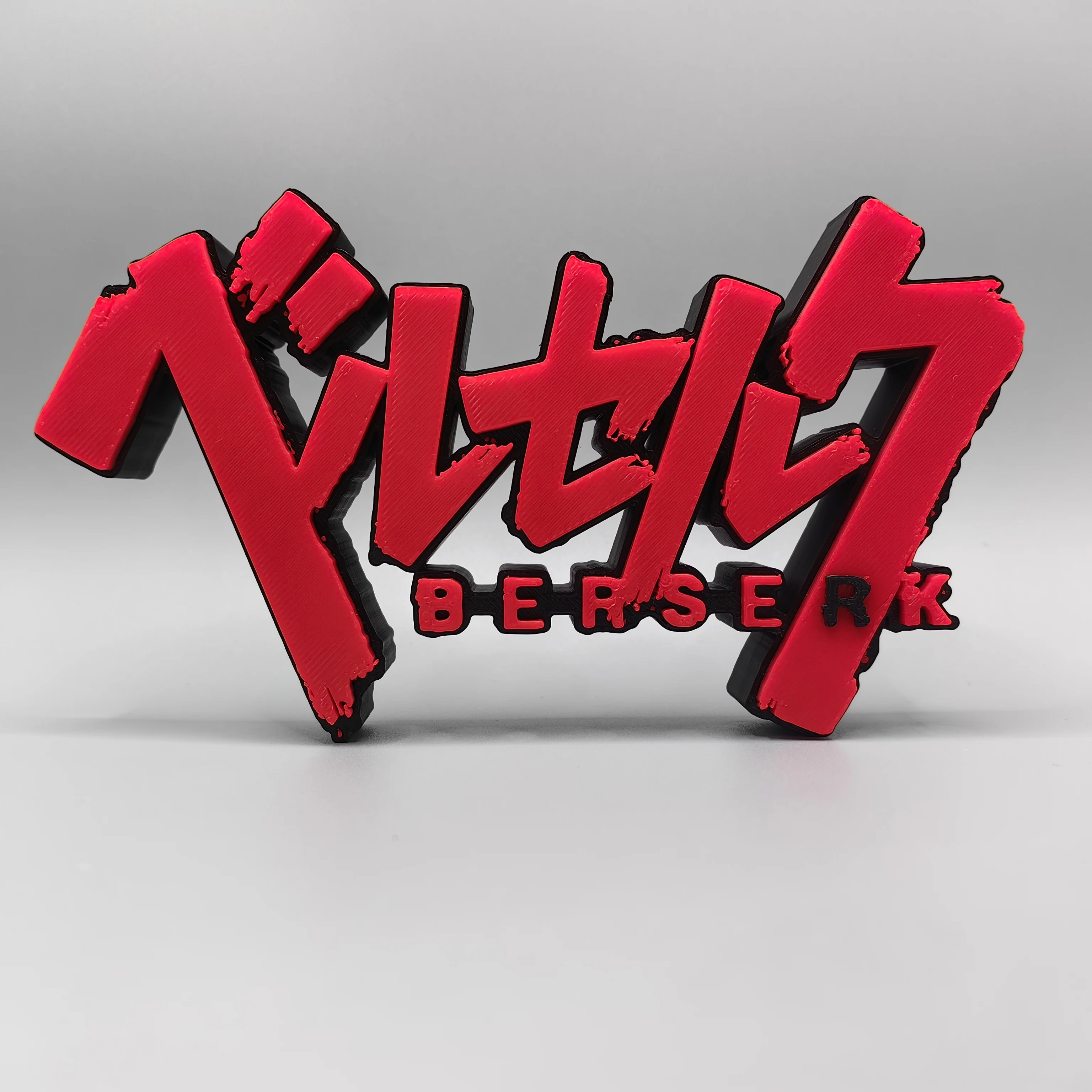 Anime Berserk 3d Printing Three-Dimensional Font Standing Sign Logo Nameplate Desktop Decoration Model Toy Gift