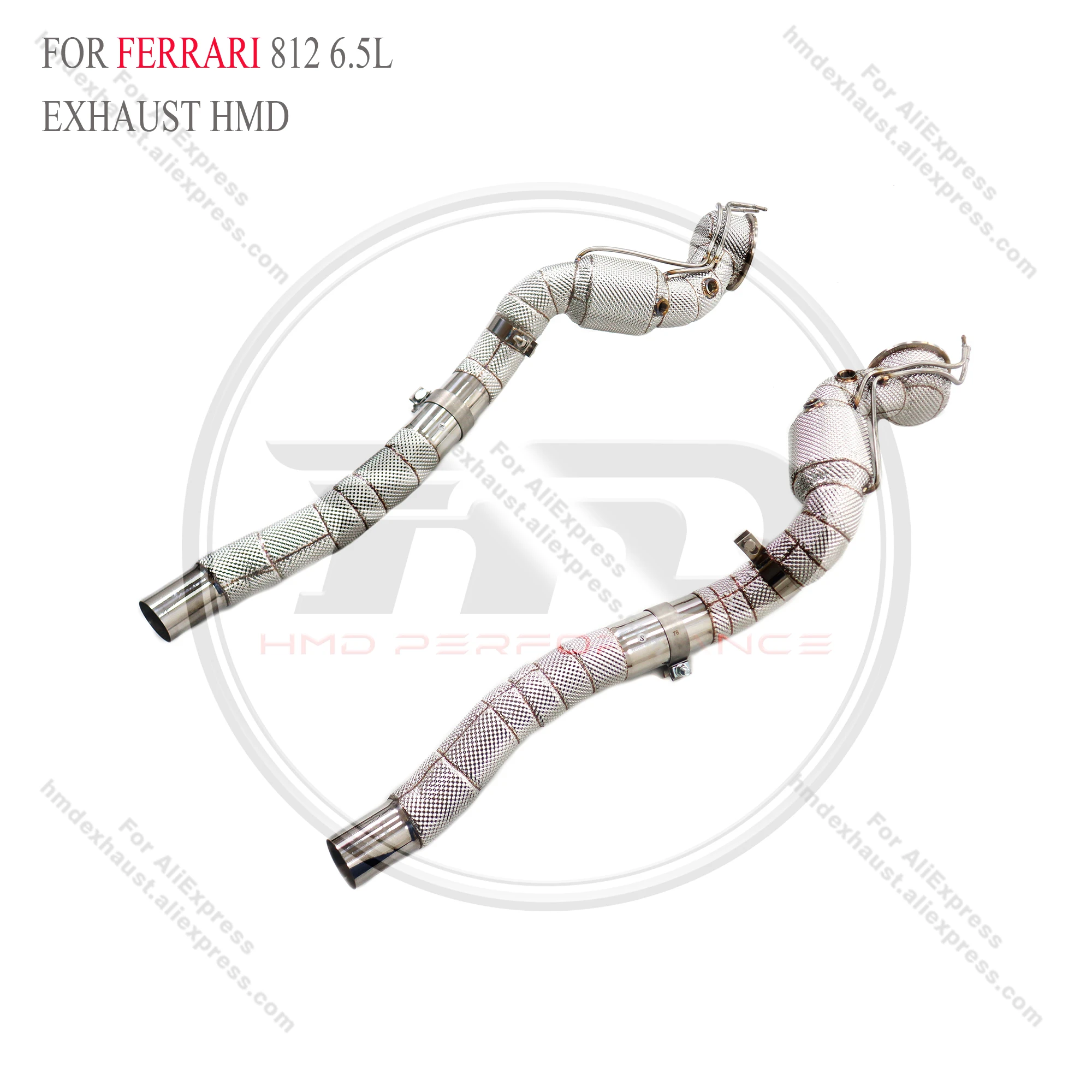 【معتمد على الأداء】أنبوب سفلي لأداء Ferari 812 6.5L V12 HMD مع درع حراري من التيتانيوم | حل حذف OPF/GPF | ماكس #6