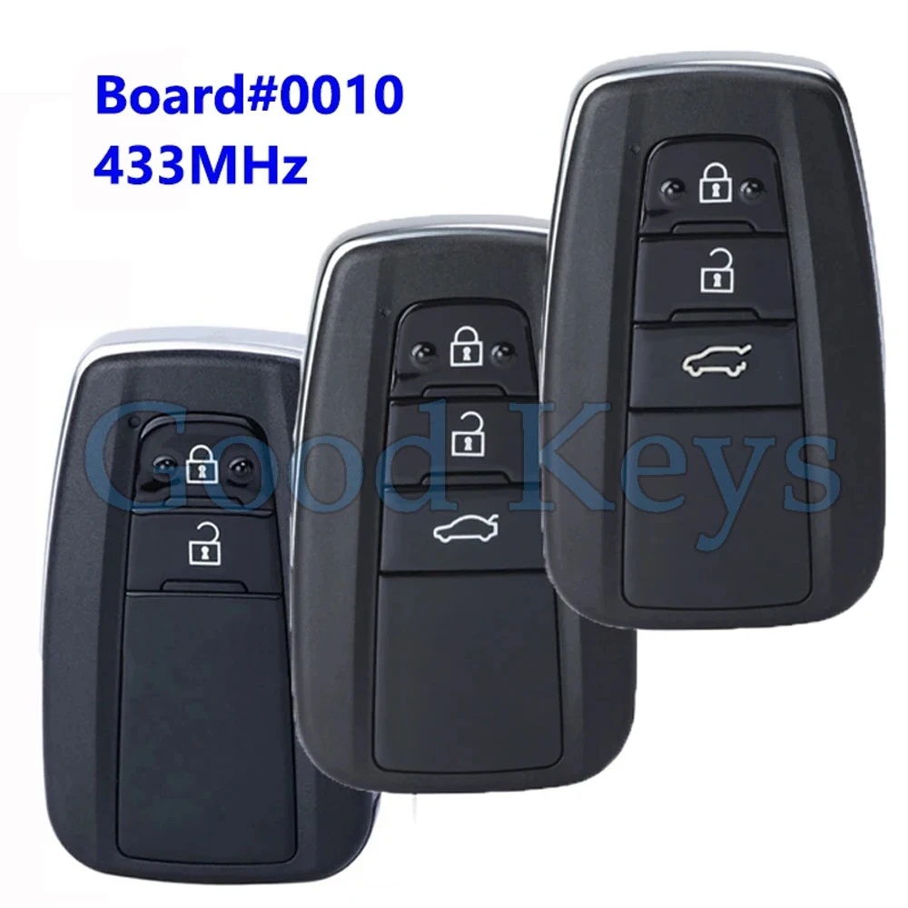 

Плата KEYECU # 0010 Smart Keyless дистанционный брелок для Toyota Corolla 2019 2020 2021 2022 B2U2K2R 433 МГц 8990H-02040 8990H-02050