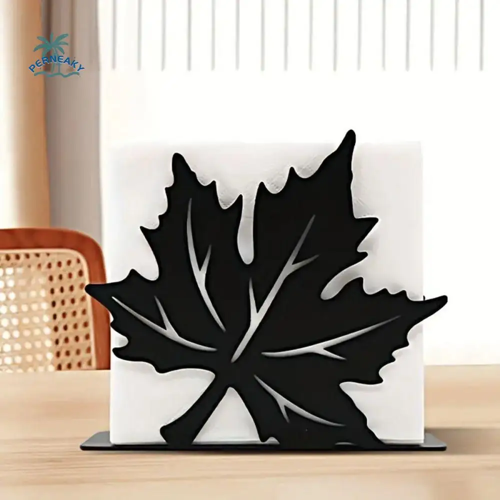 

6 Styles Iron Art Maple Leaf Napkin Holder Handicraft Stable Storage Tissue Rack Durable Desktop Napkin Holder Dining Table