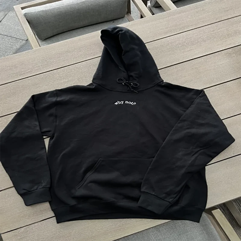 Pourquoi pas sweat à capuche à manches longues col rond pull unisexe coton sweat pour les femmes usage quotidien et Streetwear vêtements graphiques