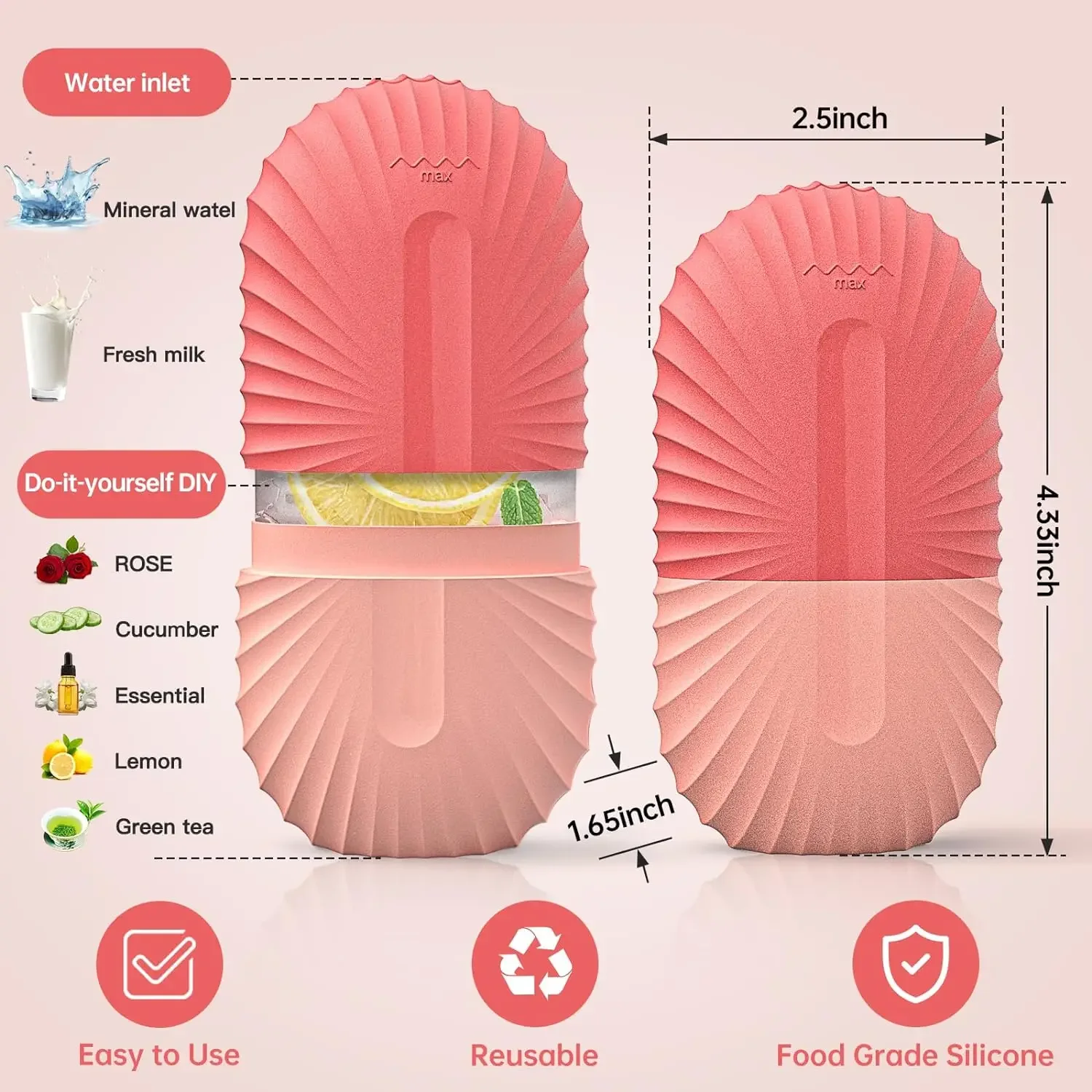 Silicone Face Ice Cube Mold for Beauty Skin Care Ice Face Mold Sphere Face Ice Cubes for Brighten Lubricate Fine Lines Ice Mold image 5