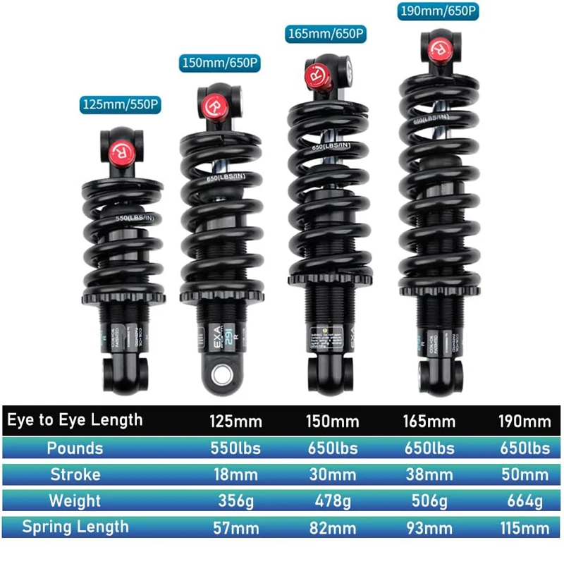 KS EXA 291R Shock Absorber Coil+Oil Adjustable Damping Hydraulic Rear ...