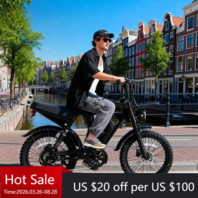 

TcOUXI EU Stock V8 pro electric city bike, long range 50km, lithium-ion battery, city electric road bike, adult use