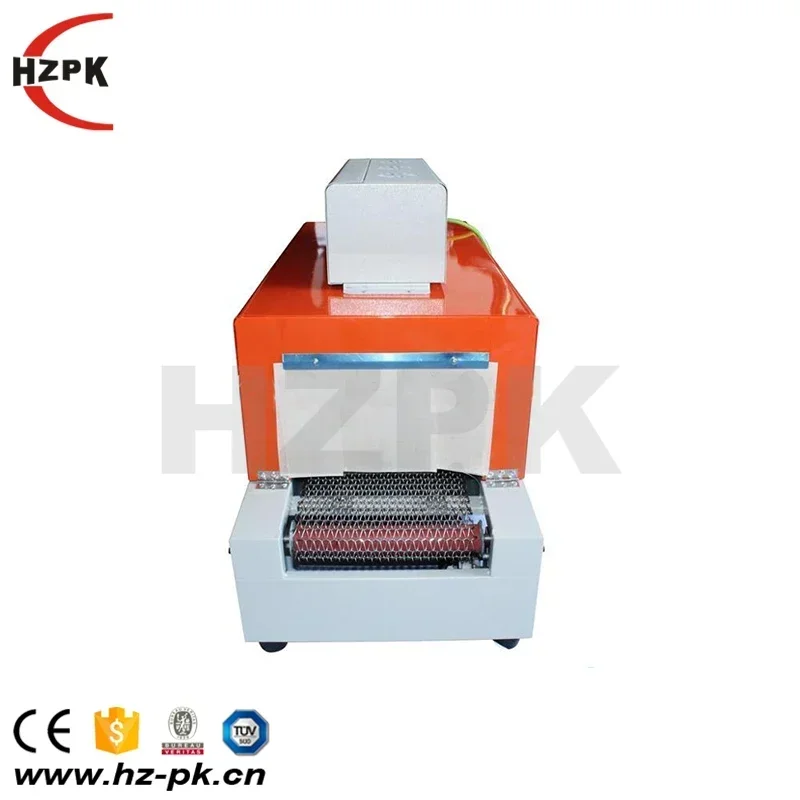 HZPK BS-260 semi-automatic heat bottle film pvc shrink cutting wrapping sleeve tunnel packaging