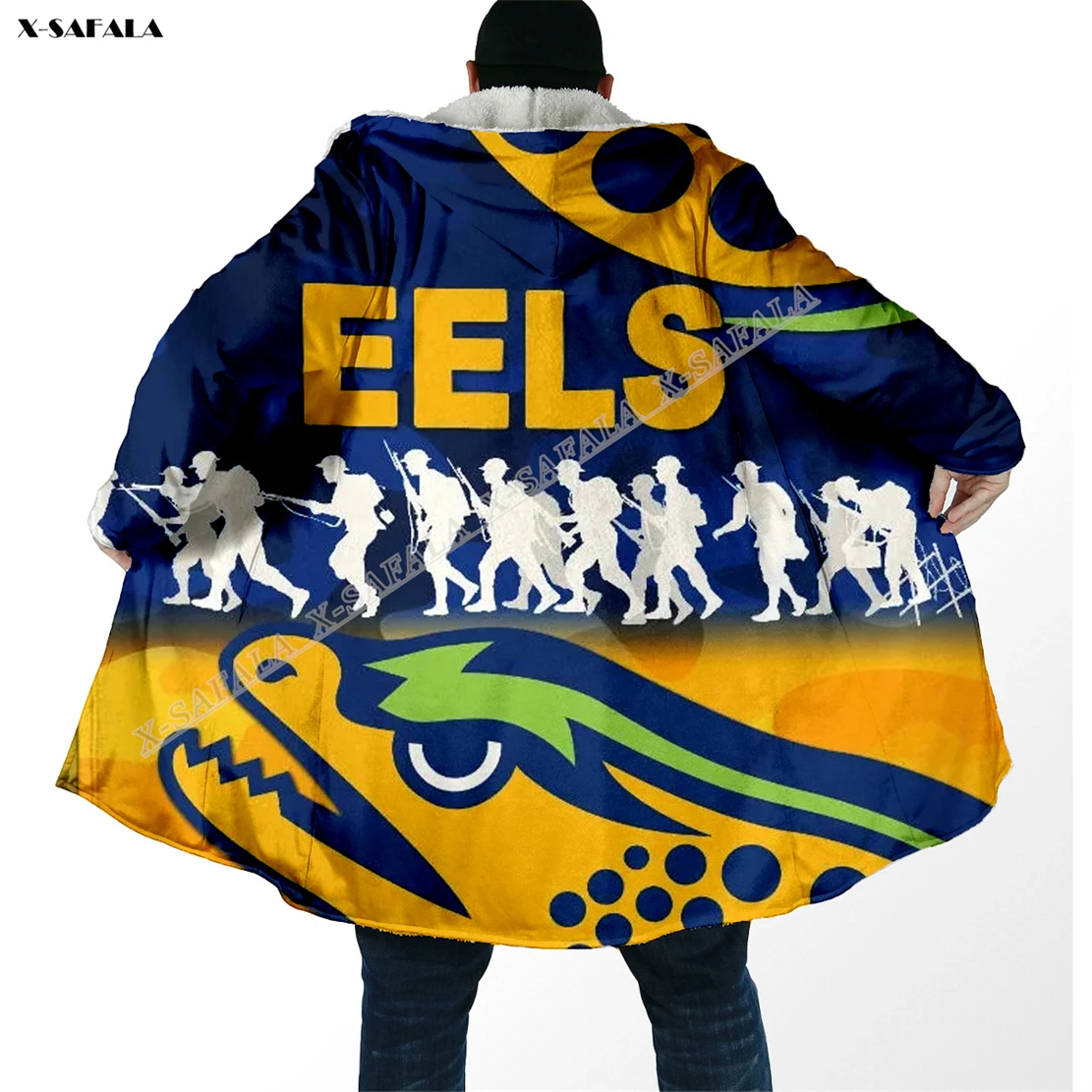 

Australia Storm Broncos Rooster Panthers Eels Rugby 3D Printed Overcoat Hooded Blanket Coat Fleece Men Female Cloak Windproof