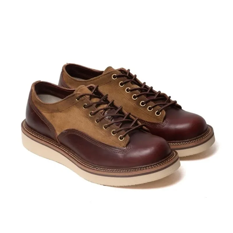 Yomior 2025 New Handmade Men Casual Shoes Vintage British Real Cow Leather Ankle Boots Tooling High Quality Motorcycle Boots