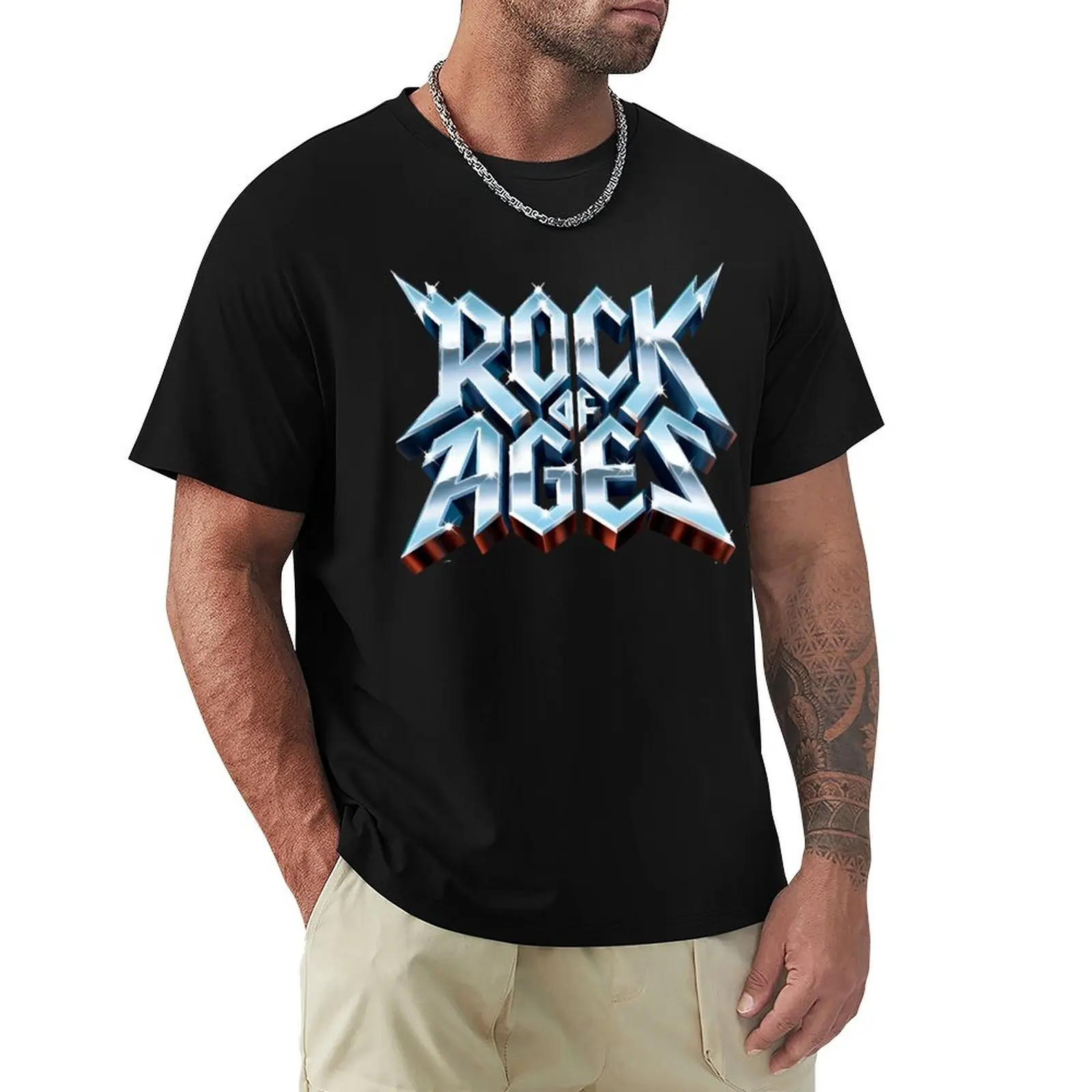 rock of ages logo Classic T-Shirt custom shirt vintage oversizeds men graphic t shirts