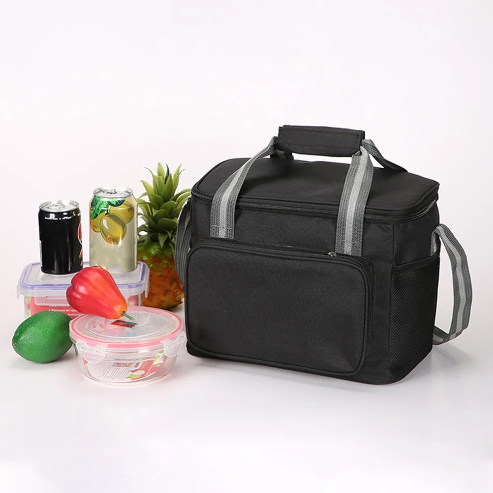 حقيبة غداء معزولة قابلة لإعادة الاستخدام مقاومة للماء حقيبة حرارية للنساء والرجال سعة كبيرة للنزهات والمكتب حقيبة تخزين المواد الغذائية