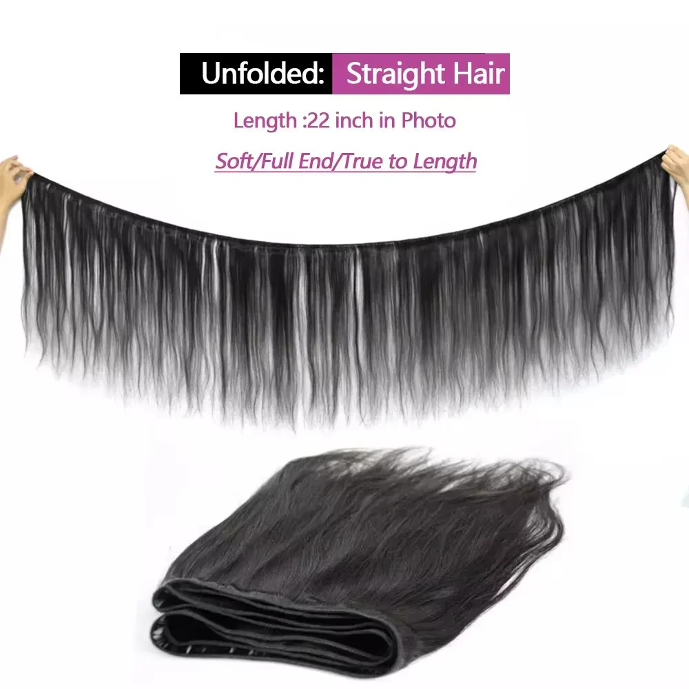 Queenlike 30 Inch Human Hair Bundles Brazilian Raw Hair Weave 1/3/4