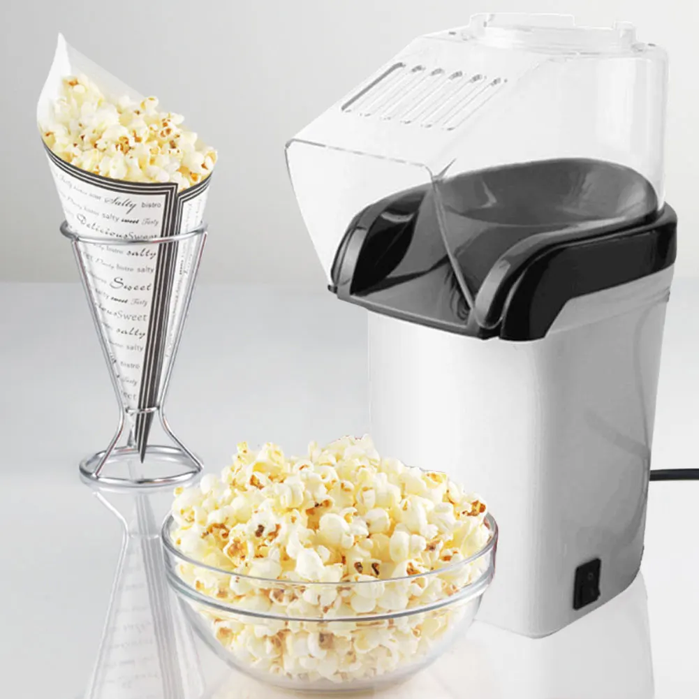 1200W Popcorn Machine High Popping Rate Hot Air Popcorn Popper Fast Electric Hot Air Popcorn Maker for Home