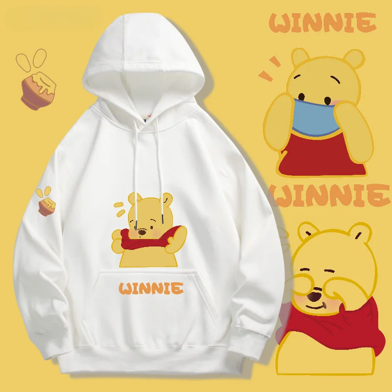 Winnie The Pooh Cartoon Cartoon Hooded Sweater Boys and Girls Spring and Autumn Loose Large Size PrintedComfortable Design Cute