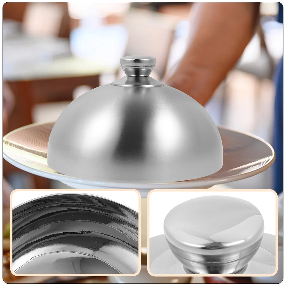

1pc Stainless Steel Food Cover Oil-Proof Dish Protector Strong Kitchen Gadget Household Restaurant Supply Steak Lid