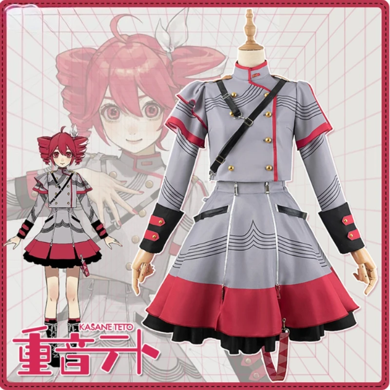 

Kasane Teto виртуальная певица косплей костюм для женщин аниме игровой персонаж наряд для взрослых карнавальная форма платье на Хэллоуин