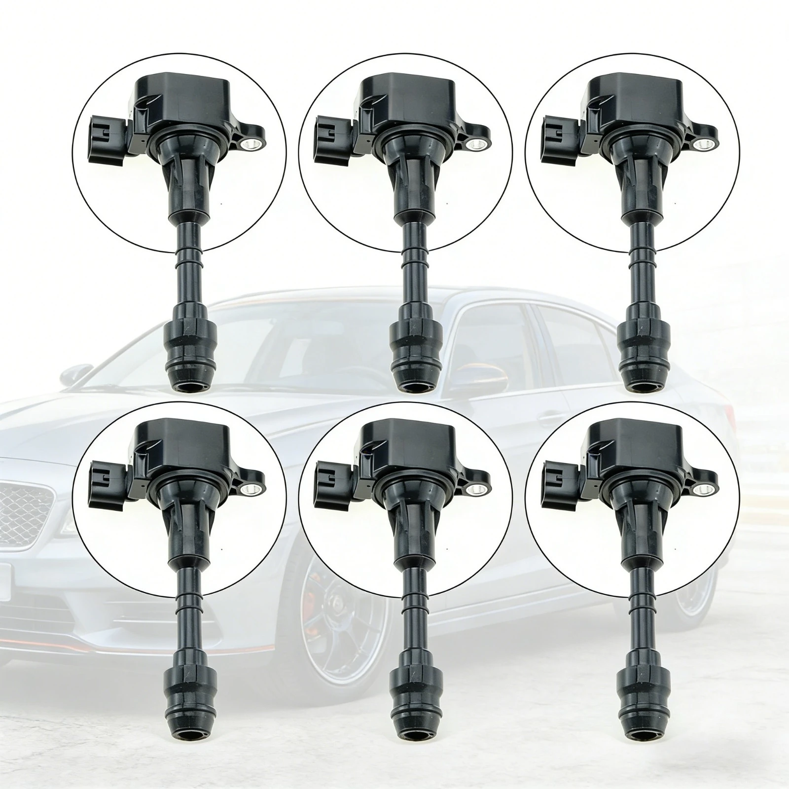 

6 шт. высококачественных термостойких катушек зажигания UF349 для большинства бензиновых автомобилей и пикапов. Компоненты системы зажигания двигателя.