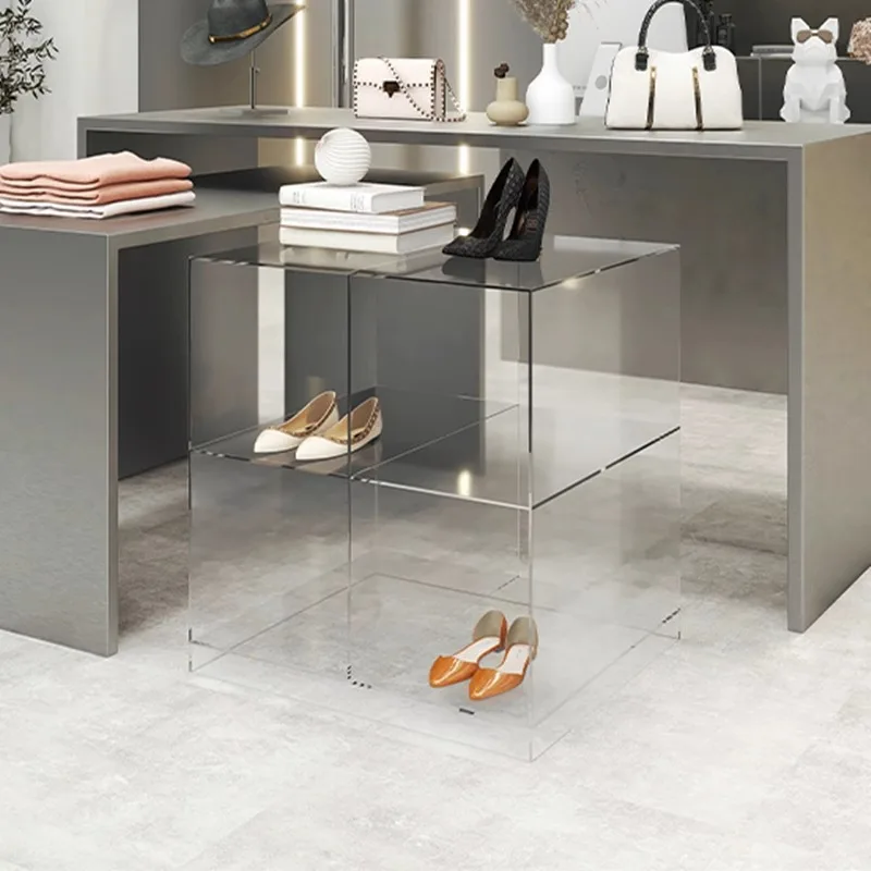 Acrylic display cabinet clothing store rack ornament multi-layer middle island platform