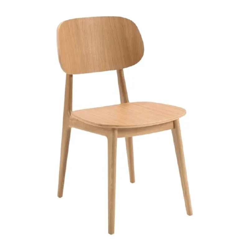Wabi Sandy Wind Solid Wood Backrest Dining Chair, Dining Hotel Restaurant Chair, Log Solid Wood Chair