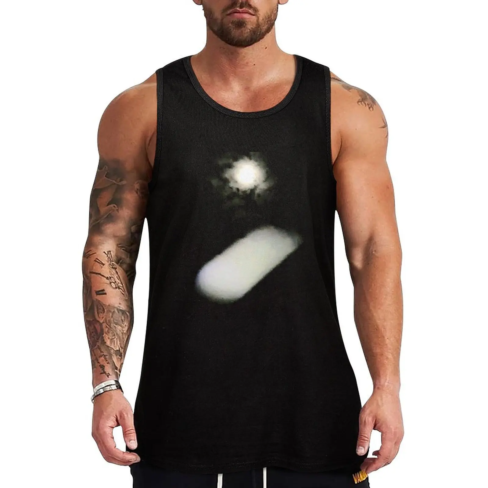 No. 2 Spirit Moonlit Flyby.Authentic, Paranormal Items of Spirit, Ghost Orb.Intended to print on black items only. Tank Top