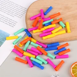 10/20Pcs Straw Tip Cover Food Grade Silicone Cover Caps Reusable Anti Burn Protector Party Supplies Accessories