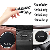 5pcs/10pcs high-quality Metal infinity logo car Hi-Fi Speaker audio Speaker Badge stereo Emblem sticker Auto styling accessories