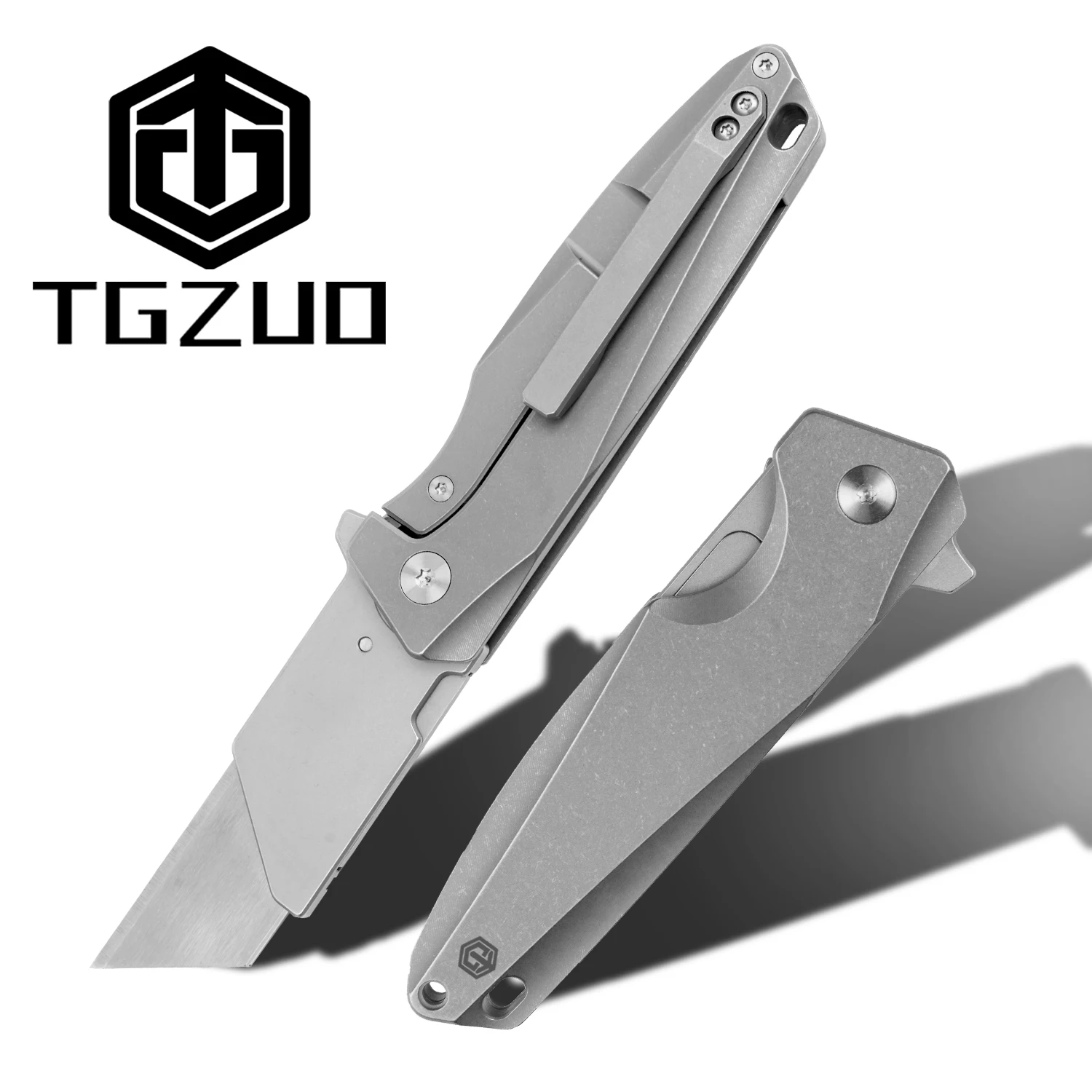 

Titanium Alloy Utility Knife Multitool EDC Tool Home DIY Paper Cutter Pocket Tool Outdoor Camping Equipped with 10 Sharp blades