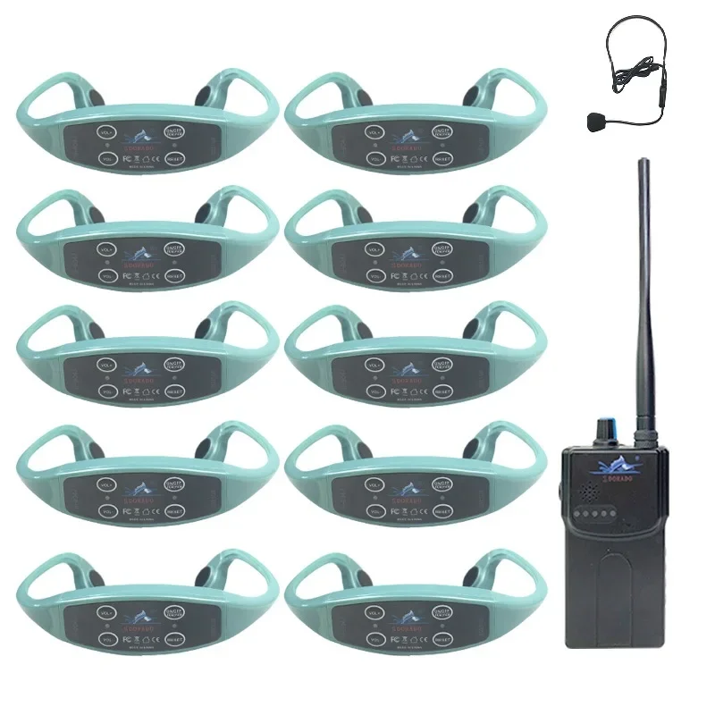 Swimming Coaching System Communicator 1 Walkie Talkie 10 H904 Bone Conduction Headphones Swimtalk