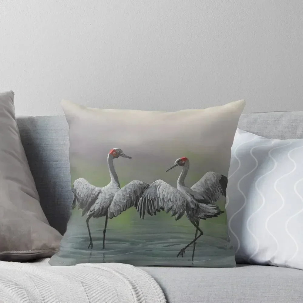 

Dance of the Brolgas Throw Pillow bed pillows New year Decorative Sofa Cushions autumn pillowcase pillow