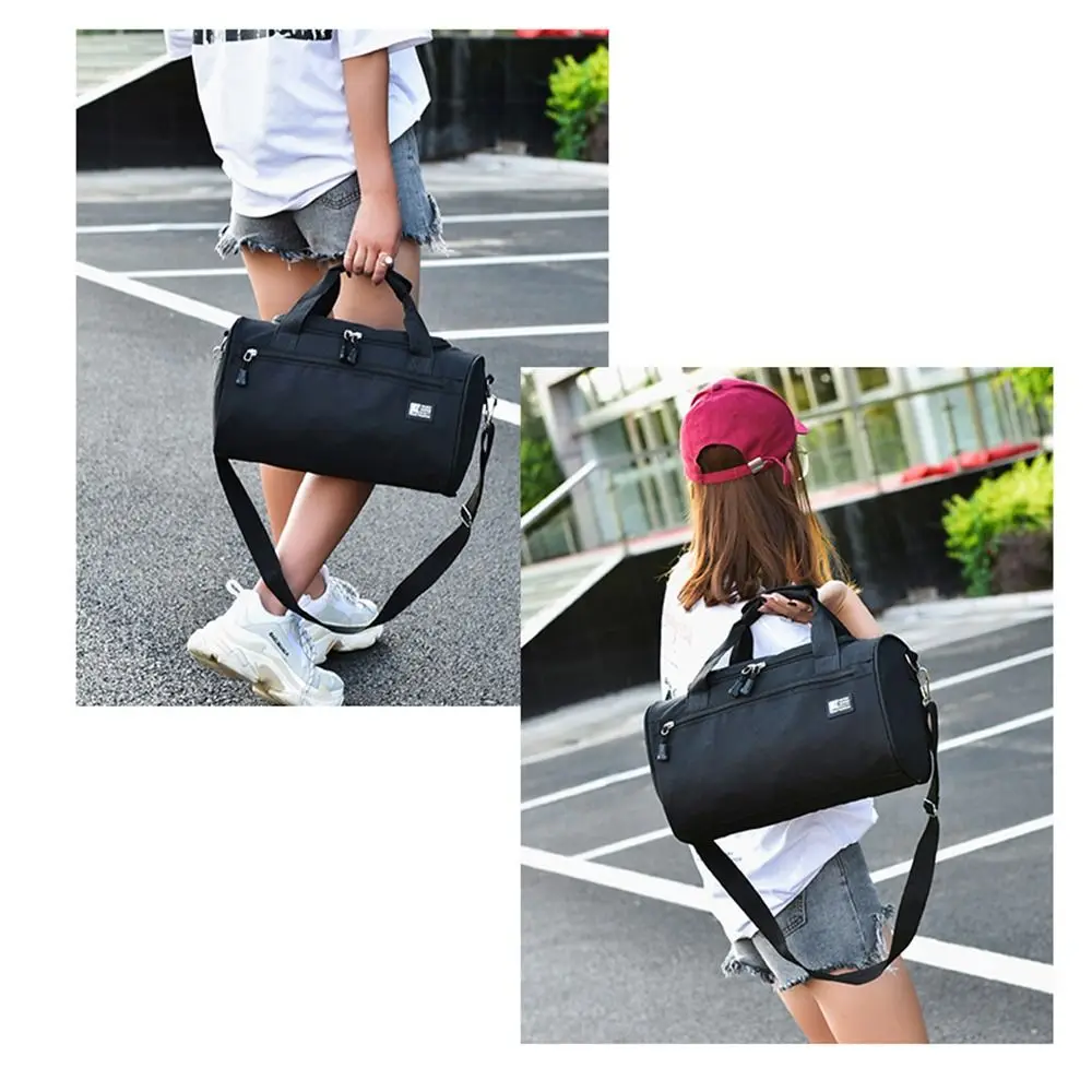 Portable Travel Duffel Bag Large Capacity Crossbody Travel Luggage Bag Shoes Compartment Wear-resistant Women's Fitness Handbag