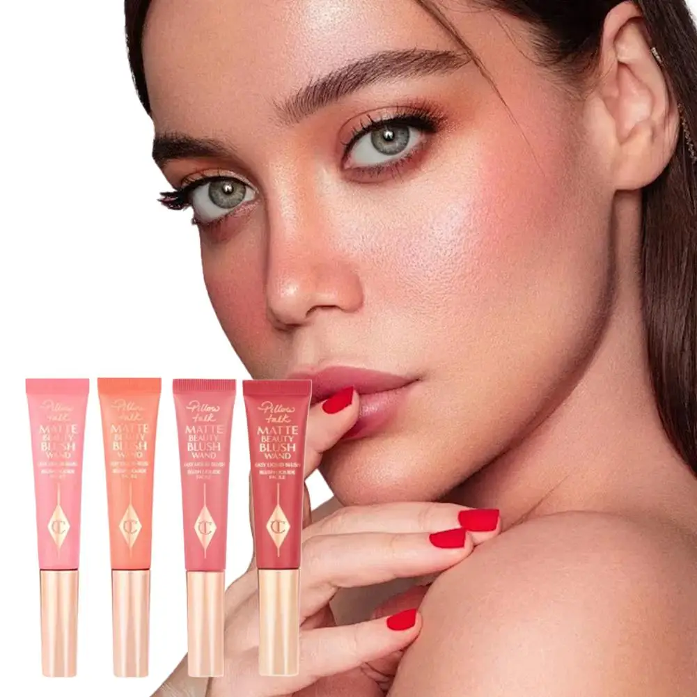 12ml Vloeibare Blush Pen Draagbare Spons Tip Natuurlijke Rosy Glow KUSSEN TALK Niet-oxidatieve Make-Up Wangen Lippen Ogen Multi Functie
