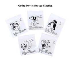 10Pack Dental Orthodontic Rubber Bands Orthodontic Elastics Chains ORMCO ZOO Style