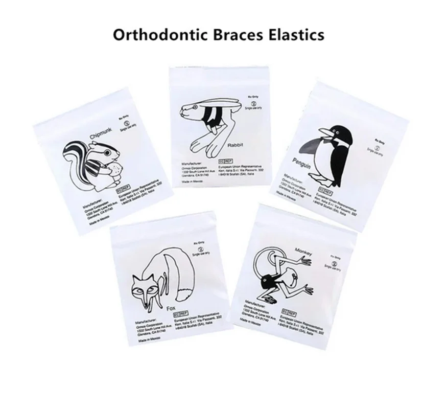 10Pack Dental Orthodontic Rubber Bands Orthodontic Elastics Chains ORMCO ZOO Style
