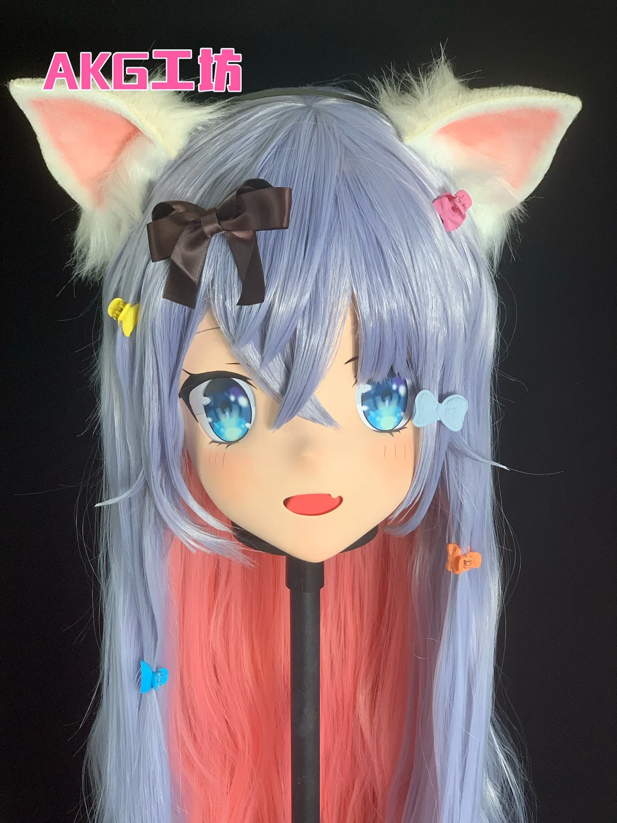 (AKG040) Customize Character Female/Girl Resin Kig Full/Half Head With Lock Anime Cosplay Japanese Animego Kigurumi Mask