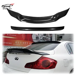 For Infiniti G25 G35 Q40 G37 4 Door Sedan 2007-2015 Glossy Black High Quality ABS Spoiler Car Rear Roof Wing