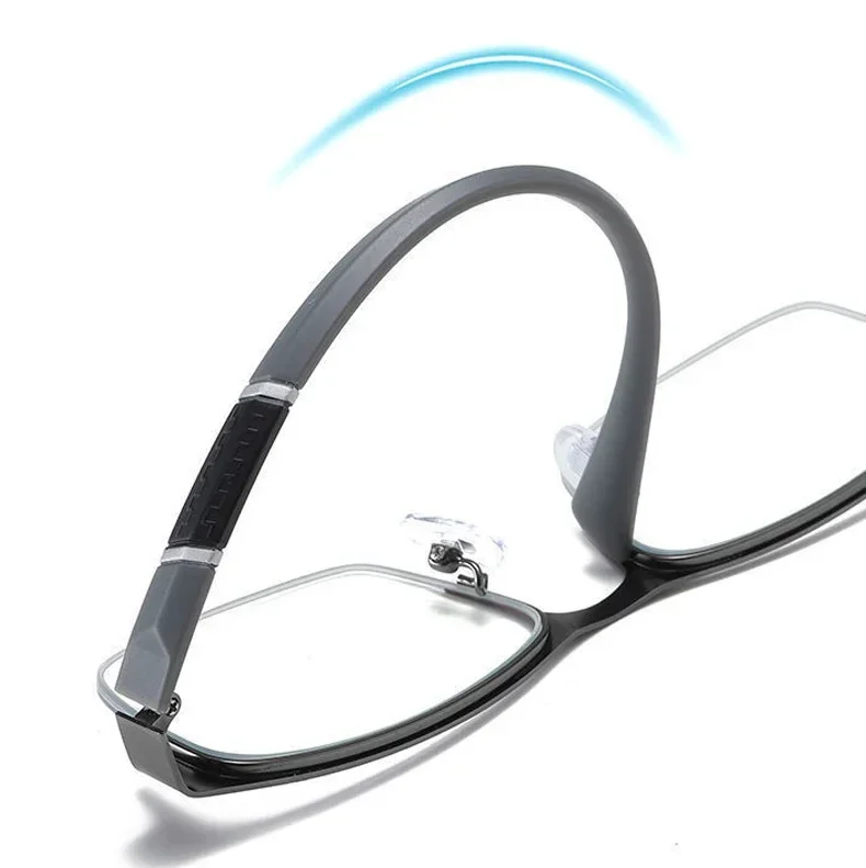 Intelligente photochrome Nahsicht-Sonnenbrille für Geschäftsfrauen und Herren, Retro-Halbrahmen aus Metall, Myopie-Brille, Anti-UV-Minus-Brille – Detail 11