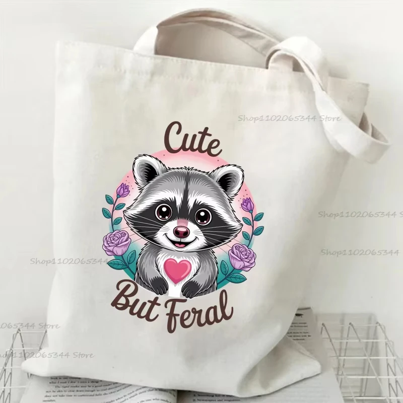 

Fun Raccoon "Unrestrained" Printed Women's Handbag Fashion Humorous Satirical Animal Leisure Youth Shoulder Bag