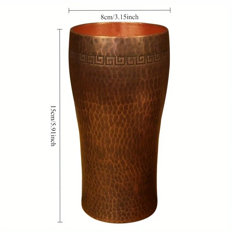 Pure Copper Cup for Coffee Powder Mugs Handcrafted Hammered Drinkware Tea Cup and Beer Cup Cold Water Cup